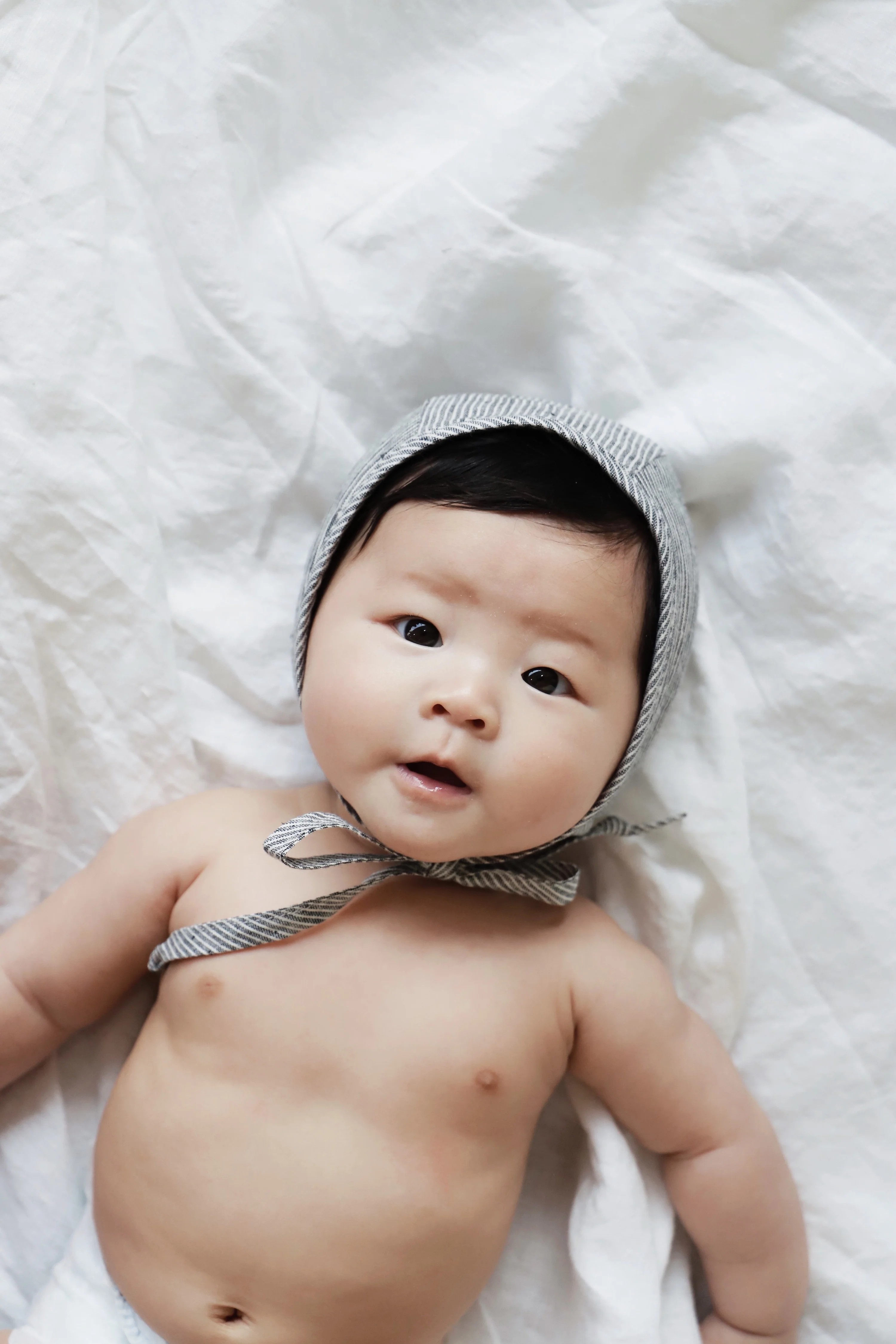 Natural Stripe Bonnet Silk-Lined - Image 3